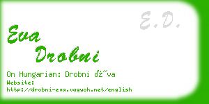 eva drobni business card